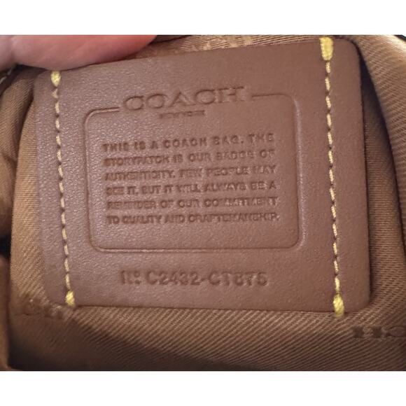 Coach Kitt Messenger Crossbody Bag in Strawberry Print Chalk Pebble Leather NWOT - Picture 13 of 13
